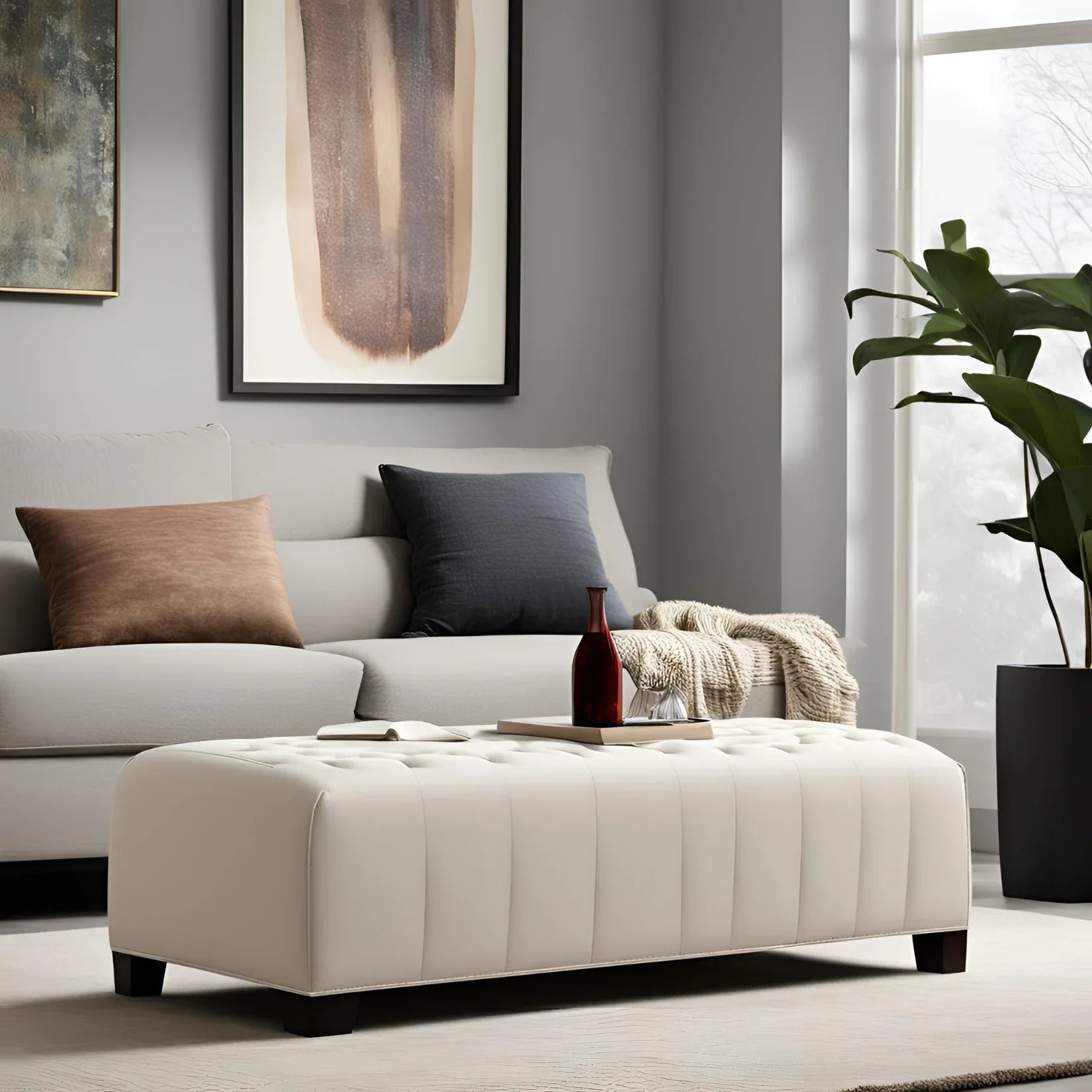 Farmhouse Comfort Wooden Bench - Ottoman - CRUZ INTERNATIONAL - Furniture Store